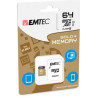 64gb scheda microsdxc emtec class 10 gold + con adattatore [ecmsdm64gxc10gp]