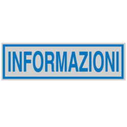 Targhetta adesiva 165x50mm informazioni [96663]