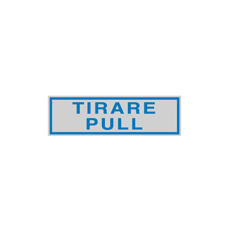 Targhetta adesiva 165x50mm tirare / pull [96780]
