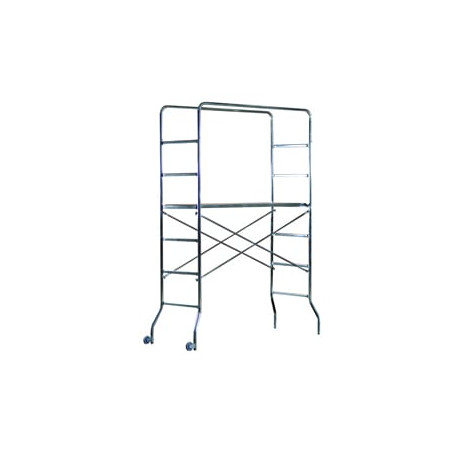 Trabatello marchetti in acciaio zinc. 130x60cm - h188cm trio