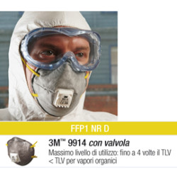 Scatola 10 mascherine 9914 con carboni attivi ffp1 [51435]