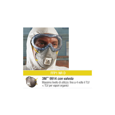 Scatola 10 mascherine 9914 con carboni attivi ffp1 [51435]