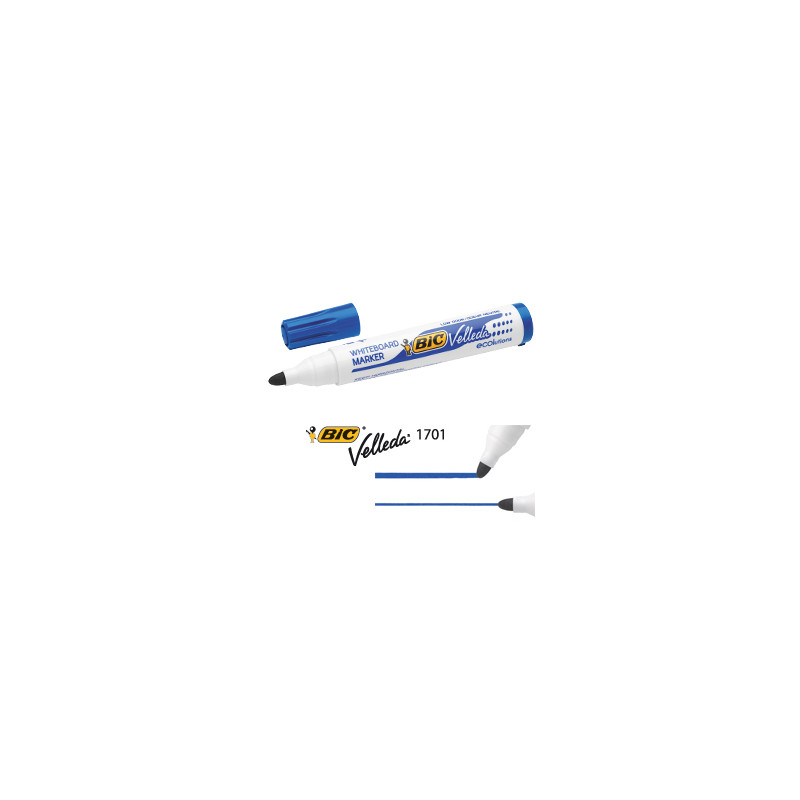 Marcatore p.tonda 1.5mm blu whiteboard velleda? 1701 recycled bic?