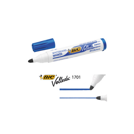 Marcatore p.tonda 1.5mm blu whiteboard velleda? 1701 recycled bic?