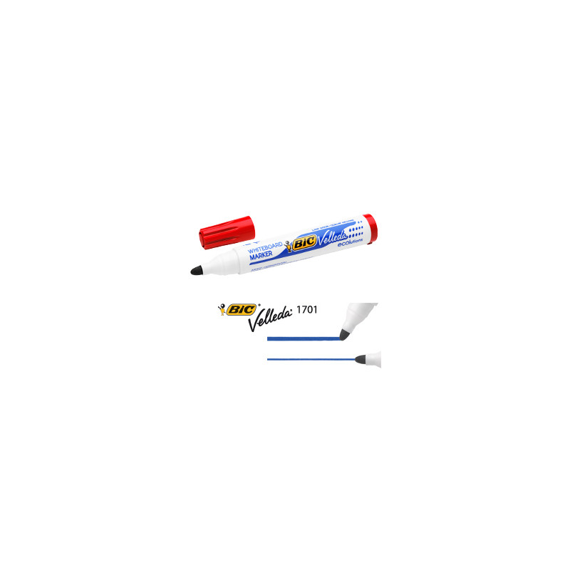 Marcatore p.tonda 1.5mm rosso whiteboard velleda? 1701 recycled bic?