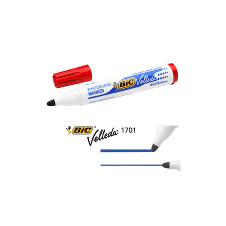 Marcatore p.tonda 1.5mm rosso whiteboard velleda? 1701 recycled bic?