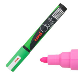 Marcatore a gesso liquido uni chalk p.tonda verde fluo uni mitsubishi