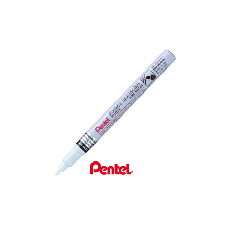 Marcatore paint msp10 punta fine vernice bianco pentel [msp10-w]