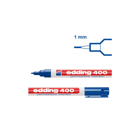 marcatore permanente edding 400 punta conica blu [e-400 003]