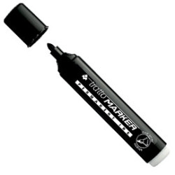 Marcatore tratto marker nero p.tonda [841103]