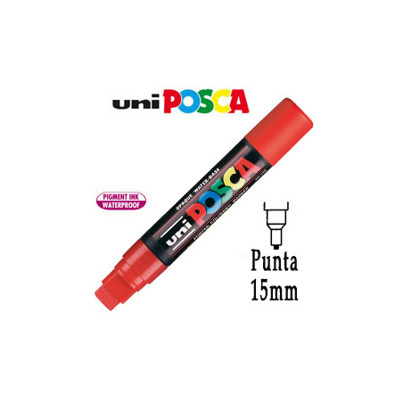 Marcatore uni posca pen pc17k p.scalpello 15mm rosso uni mitsubishi