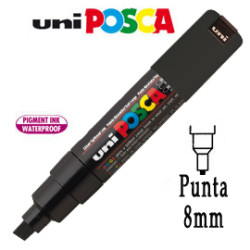 Marcatore uni posca pen pc8k p.scalpello 8mm nero uni mitsubishi