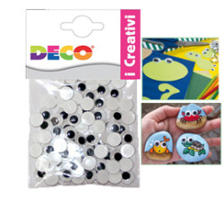 Occhietti adesivi tondi busta da 50 pz. misure assortite cwr [11495]