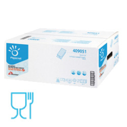 Pacco da 100 asciugamani piegati a w dry tech goffrato a onda [407552]