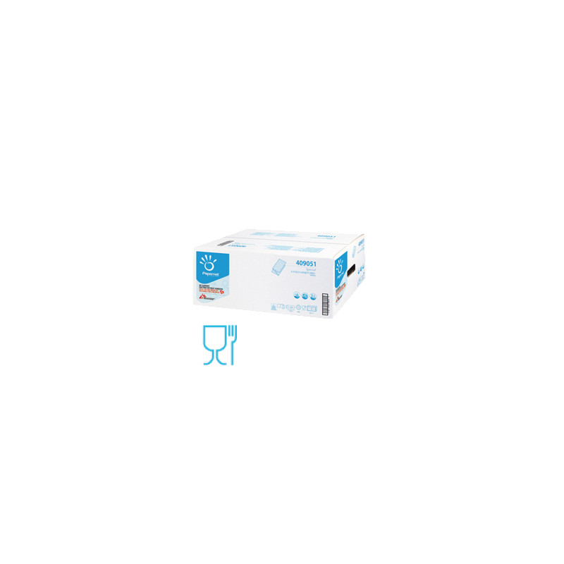 Pacco da 100 asciugamani piegati a w dry tech goffrato a onda [407552]