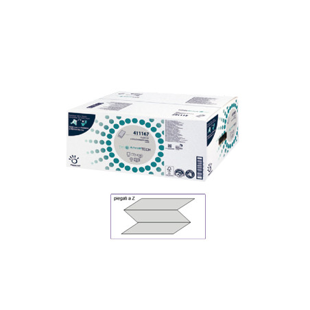 Pacco da 200 asciugamani piegati a z goffrato a onda dissolvetech