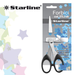 Forbici 16cm lama in acciaio impugnatura nera starline [4370]