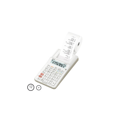 Calcolatrice scrivente casio 12 cifre hr-8rce bianco [hr8rce-we-w-ec]