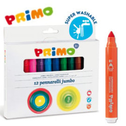 Astuccio 12 pennarelli jumbo superlavabili primo [603jumbo12]