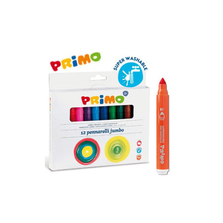 Astuccio 12 pennarelli jumbo superlavabili primo [603jumbo12]