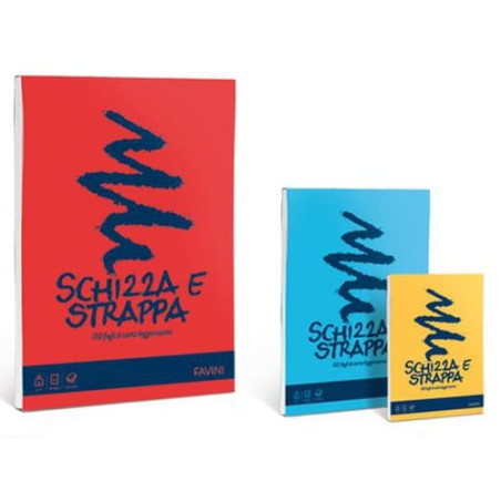 Blocco note favini schizzastrappa bianco 15x21cm 150fg 50gr [a200705]