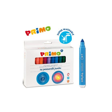 Astuccio 24 pennarelli jumbo superlavabili primo [604jumbo24]