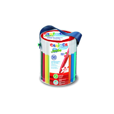 Barattolo 50 pennarelli jumbo lavabili colori assortiti carioca [42312]