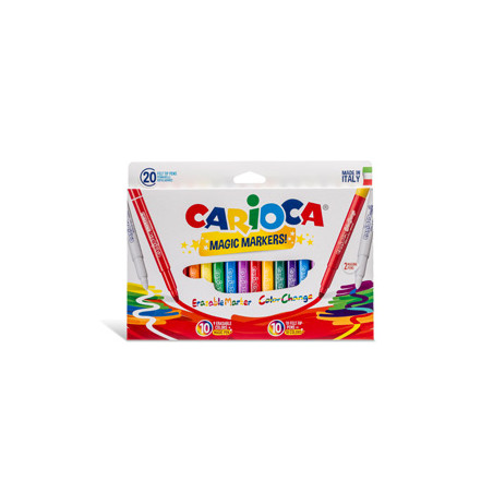 Scatola 20 pennarelli magic markers colori assortiti carioca [41369]
