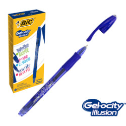 Scatola 12 penna sfera gel cancellabile gelocity illusion 0,7mm blu
