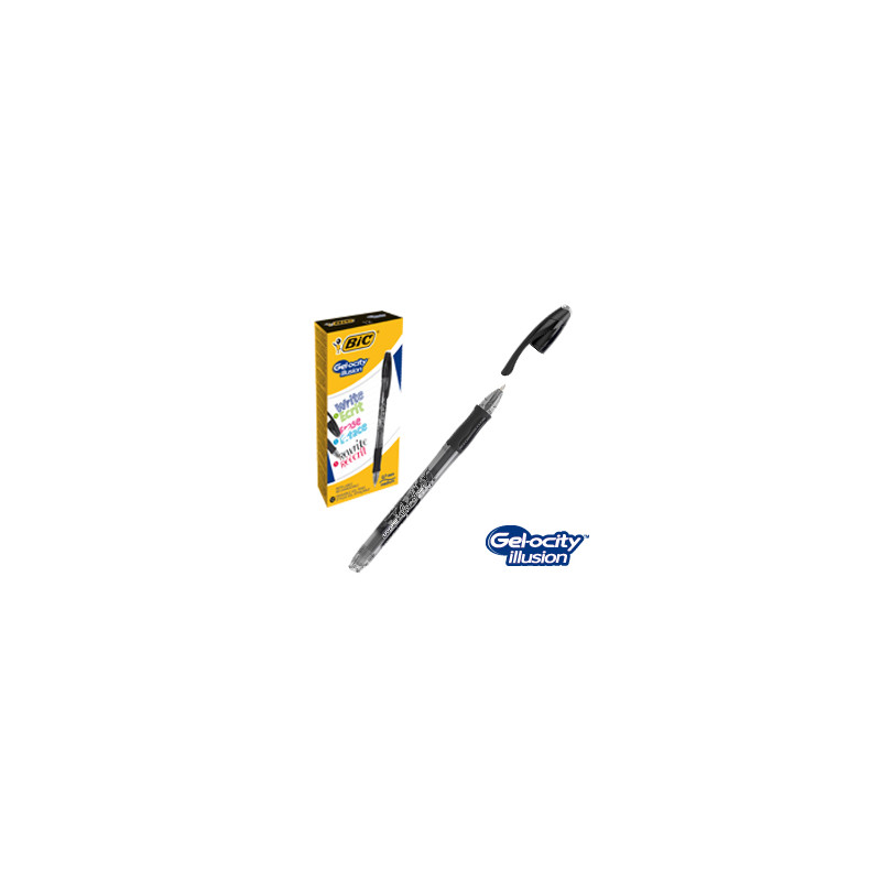 Scatola 12 penna sfera gel cancellabile gelocity illusion 0,7mm nero
