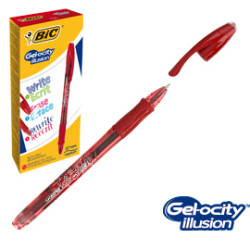 Scatola 12 penna sfera gel cancellabile gelocity illusion 0,7mm rosso