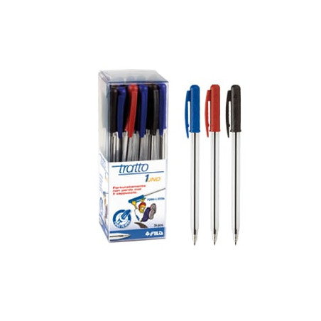 Scatola 24 penna sfera colori assortiti tratto 1 p.media 0.5mm [821200]