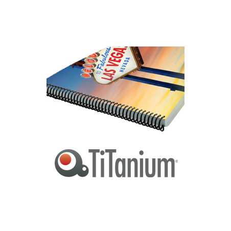 Scatola 50 dorsi metallo 14mm nero 34 anelli titanium [dor.met 14n]