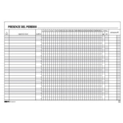 Blocco presenze edipro 50/50 fogli autoricopiante 15x23 [e5143c]