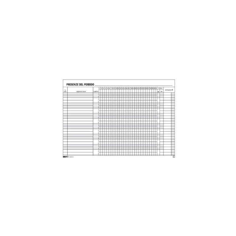 Blocco presenze edipro 50/50 fogli autoricopiante 15x23 [e5143c]