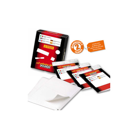 Etichetta adesiva bianca 14x8mm (10fogli x 108etichette) markin [x11010]