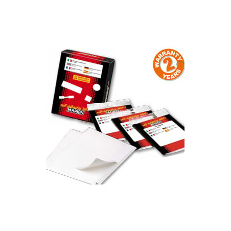 Etichetta adesiva bianca 56x22mm (10fogli x 12etichette) markin [x11040]