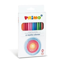 Astuccio 12 pastelli colorati maxi jumbo 100 fsc primo [510maxi12e]