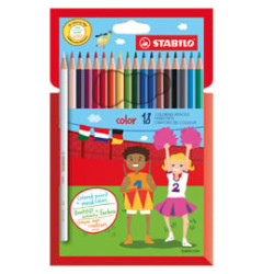 Astuccio 18 pastelli colorati stabilo color [1918/77-11]