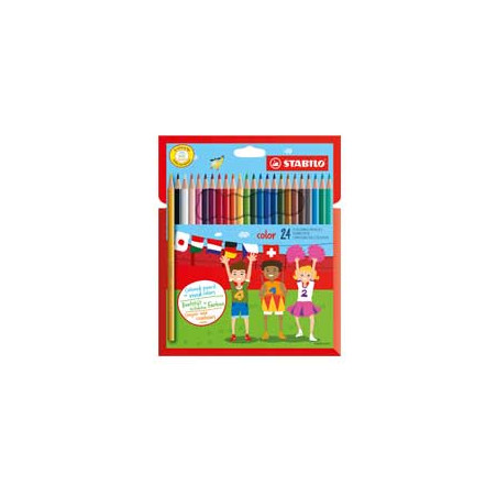 Astuccio 24 pastelli colorati stabilo color [1924/77-11]