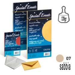 Buste special events metallizzate 110 x 220 mm - sabbia -