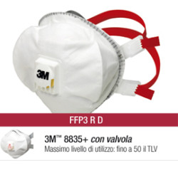 Scatola 5 mascherine 8835+ premium ffp3 con valvola [98738]