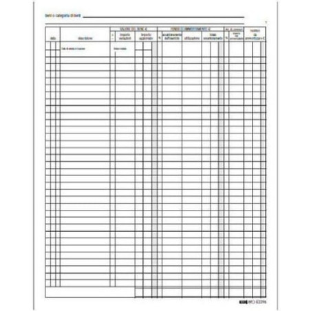 Registro edipro cespiti ammortizzabili 31x24,5 47 pagine [e2296]