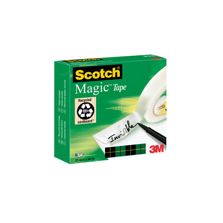 Nastro adesivo scotch magic 810-2566 25mmx66mt invisibile permanente