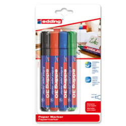 Scatola 10 marcatori edding 30 permanente punta tonda colori assoritit