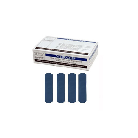 Cerotti 2x7 cm - blu - 100 pz. - pvs [cer029]