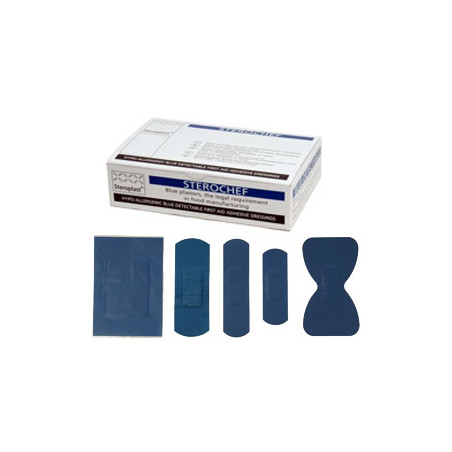 Cerotti assortiti 5 formati - blu - 100 pz. - pvs [cer049]