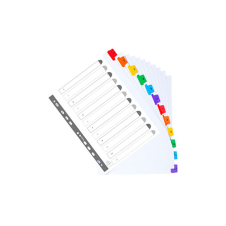 Separatore numerico 1-12/a4 maxi in cartoncino 160gr exacompta