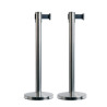 Set 2 colonnine segnapercorso con nastro nero 210cm budget retractable