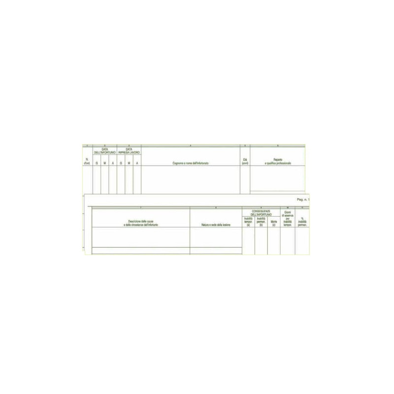 Registro edipro infortuni 31x24,5 15 pagine [e2419]